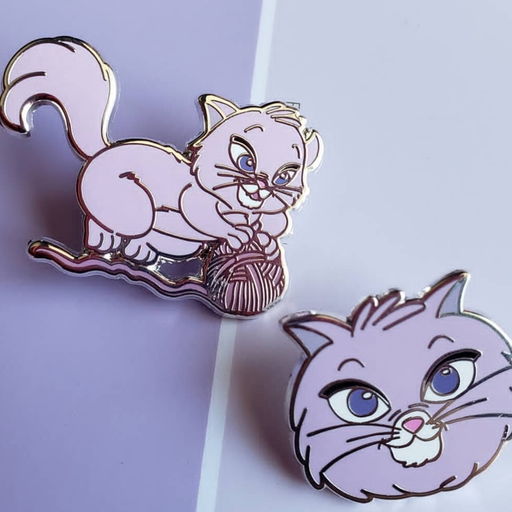 Purple kitten pin